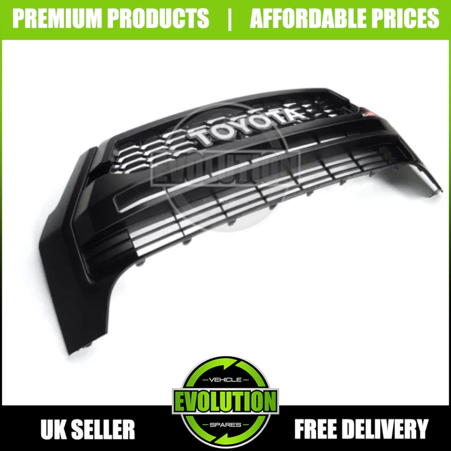 FRONT GRILLE GRILL GR SPORT SYLE MATTE FITS TOYOTA HILUX INVINCIBLE 2020-2025