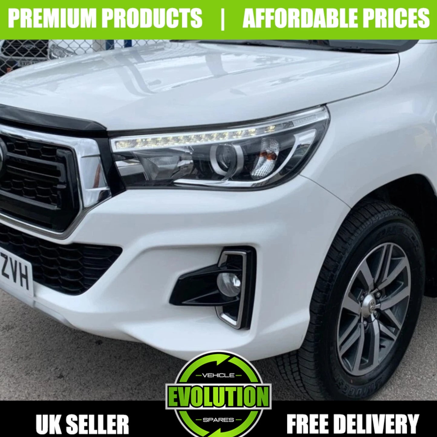 Headlight Headlamp Set Pair LED DRL OEM Replacement Toyota Hilux 2016-2020 MK8