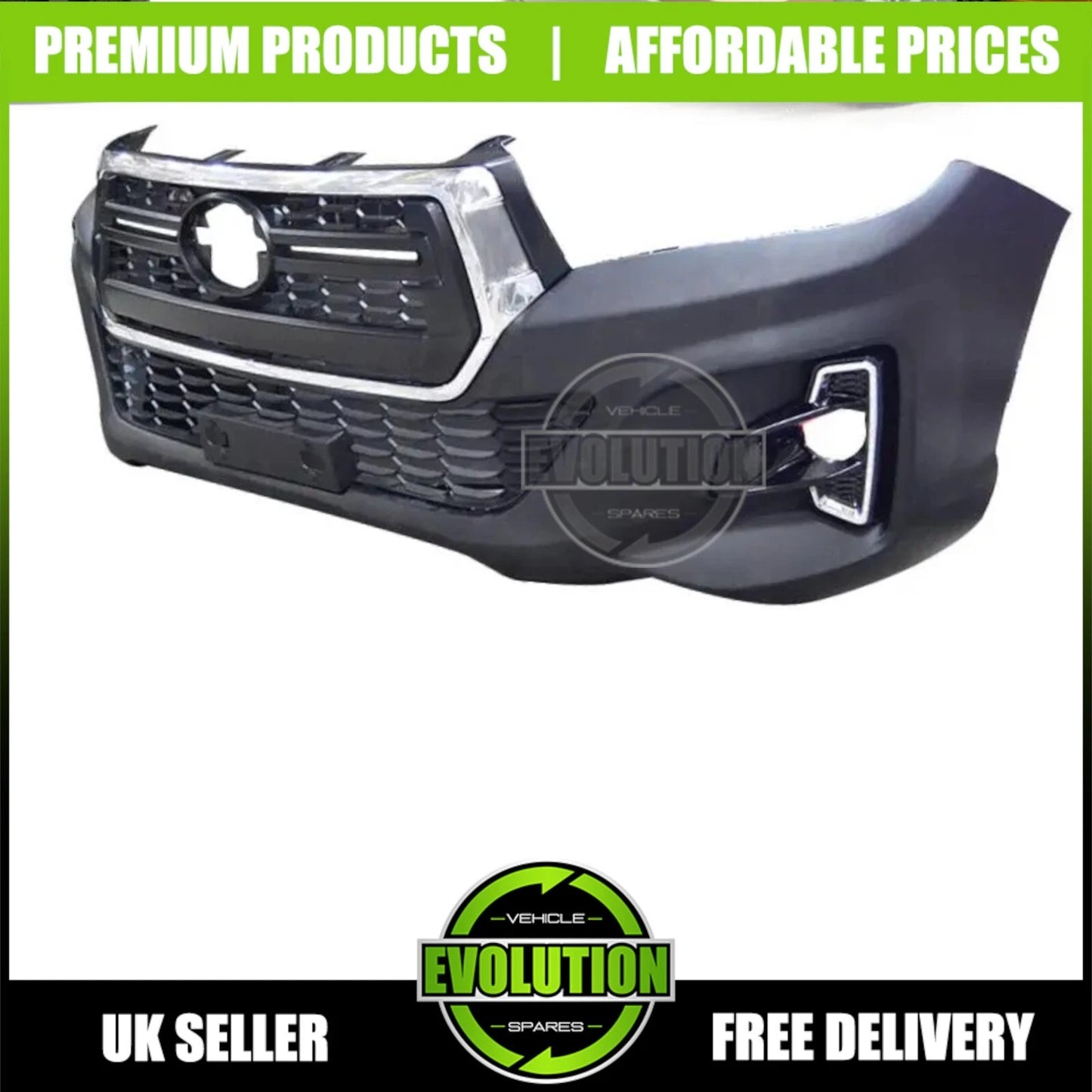 Toyota Hilux Revo Front Bumper & Grille Conversion Kit | 2016-2020 to  Invincible X Look
