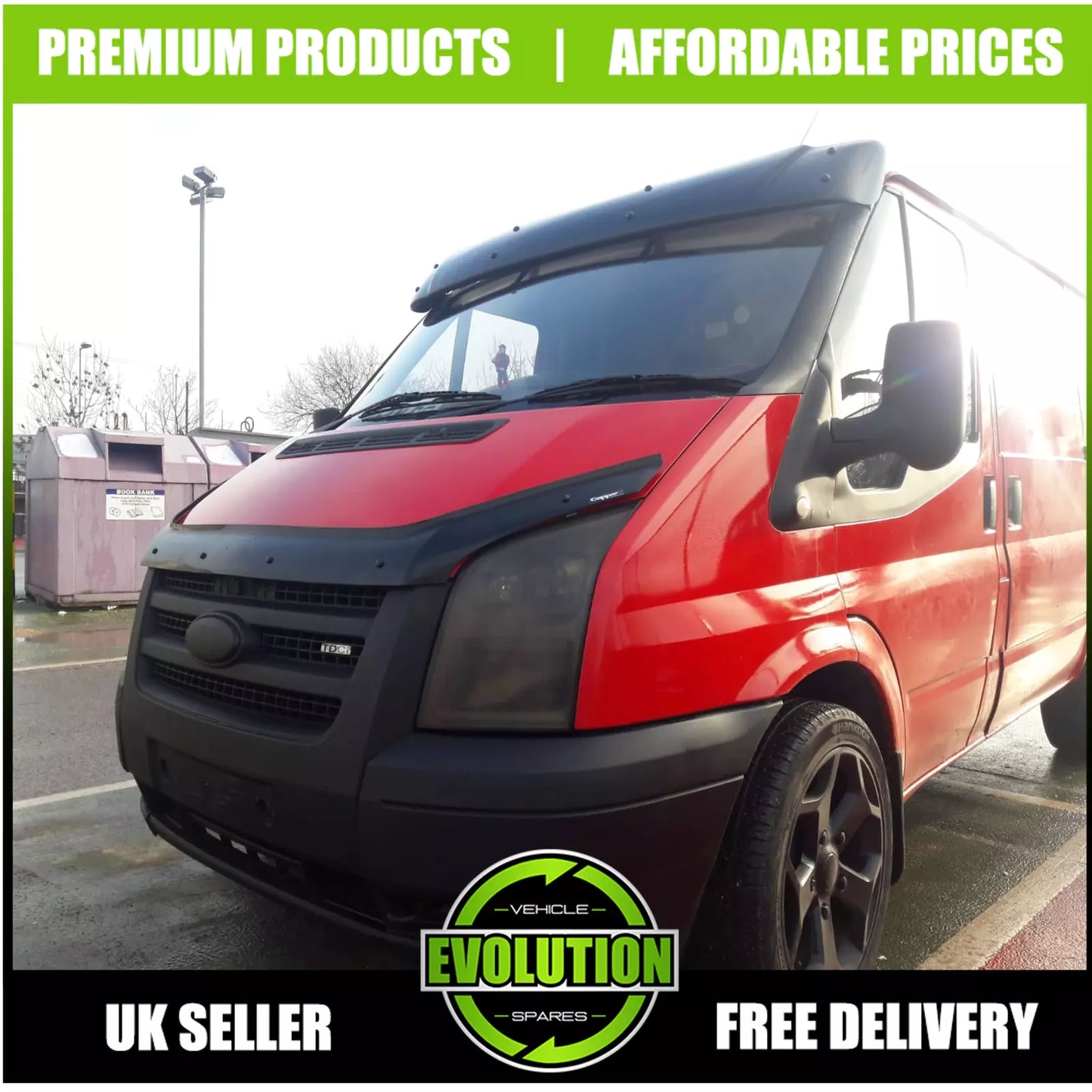 BUG BONNET GUARD DEFLECTOR PROTECTOR TO FIT FORD TRANSIT MK7 2006-2013