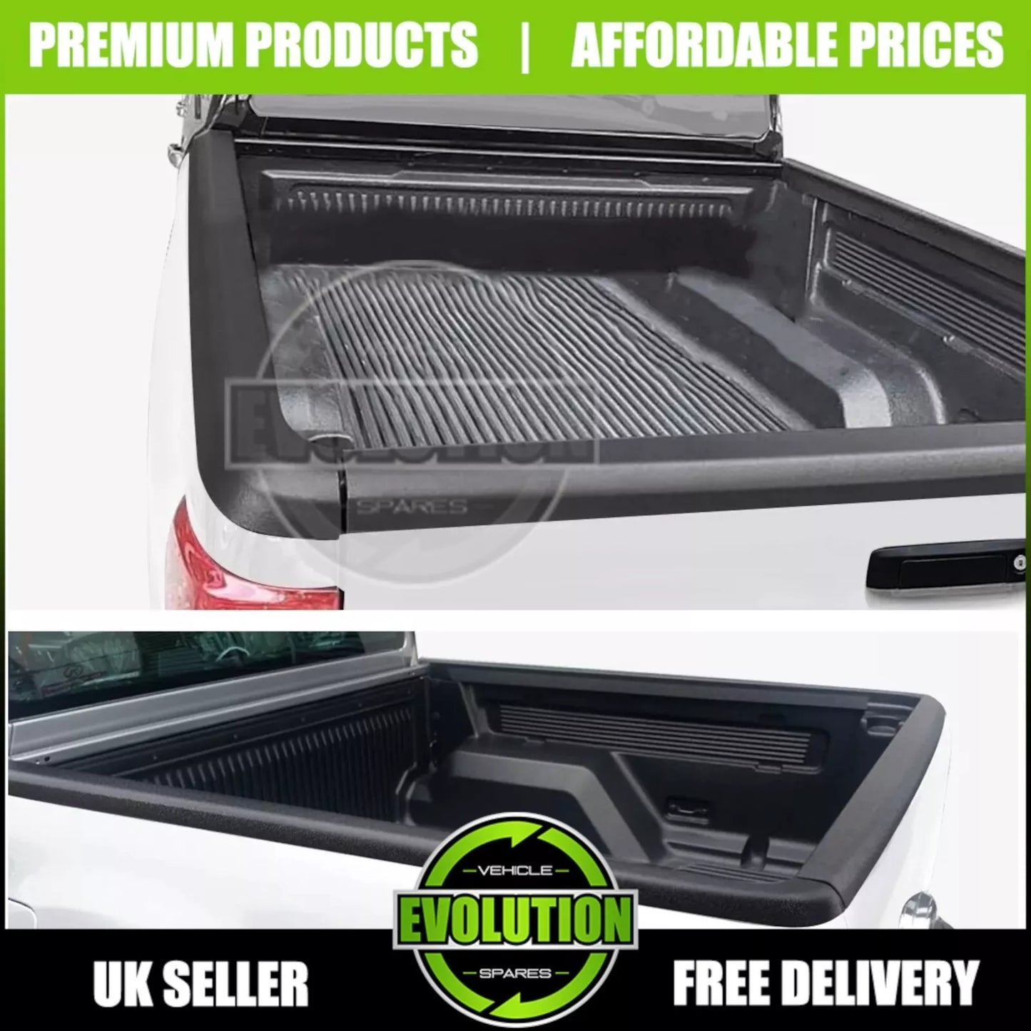 LOAD BED RAIL CAPS PROTECTOR 3 PIECE TAILGATE MITSUBISHI L200 TRITON 2015-2023