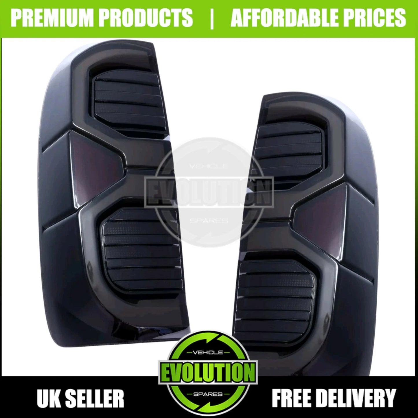 GR STYLE LED TAIL LIGHT SMOKED REAR LIGHTS UPGRADE FOR TOYOTA HILUX 2016-2024