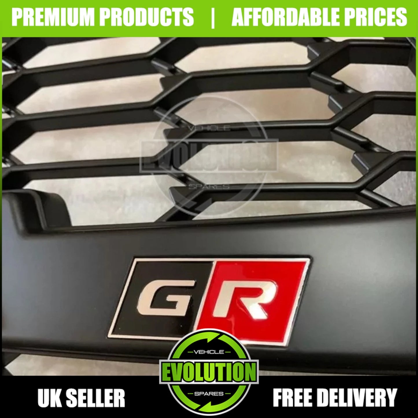 FRONT GRILLE GRILL GR SPORT SYLE LED MATTE FOR TOYOTA HILUX 2012-2016 MK7 VIGO