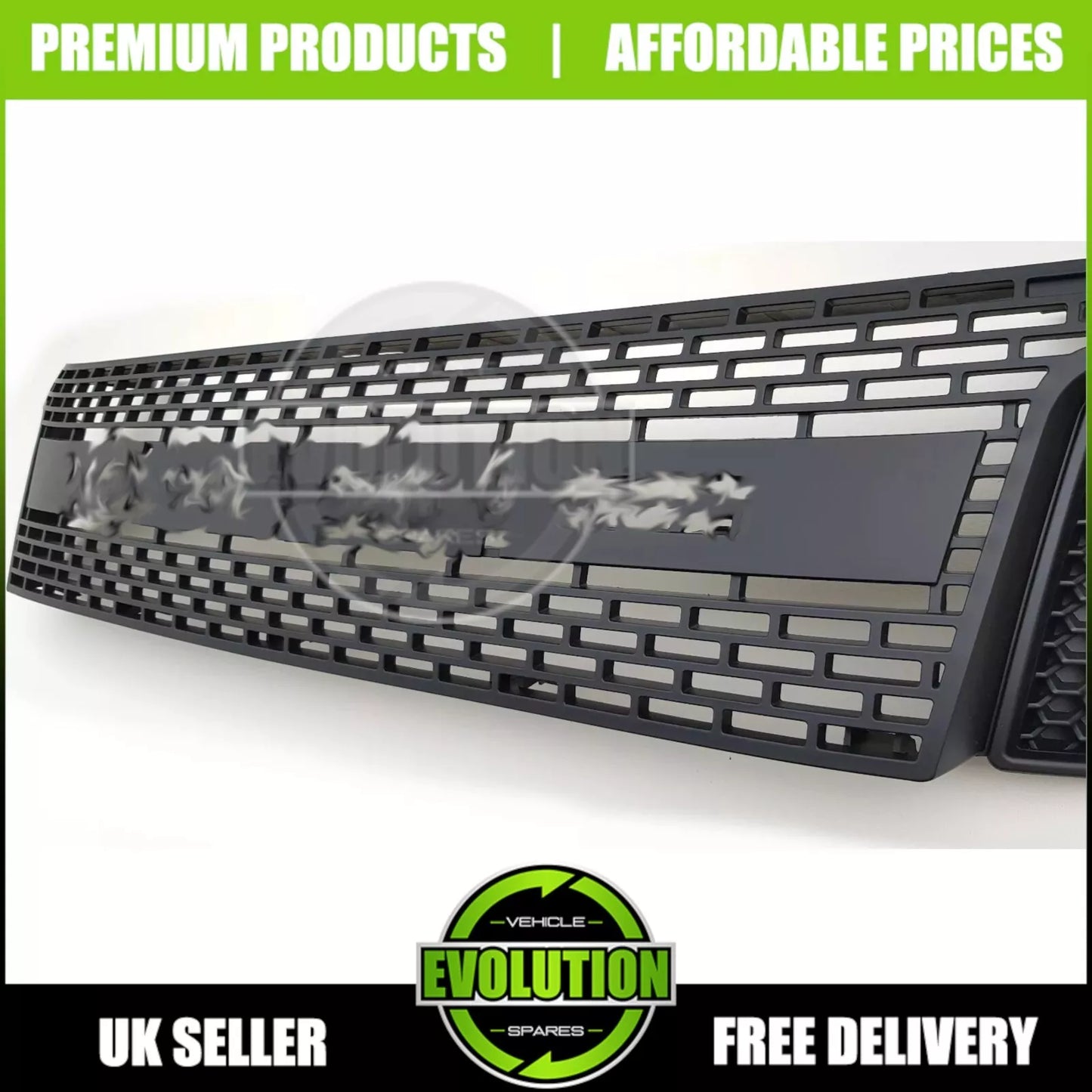 MATTE BLACK FRONT BUMPER GRILLE GRILL FOR FORD RANGER T6 2012-2015