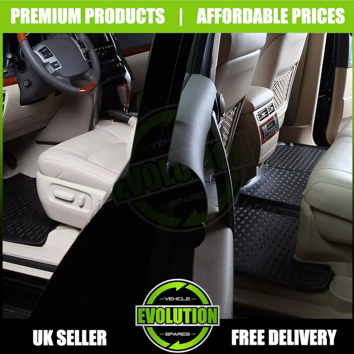 Tailored Rubber Floor Mats Mat FITS TOYOTA HILUX D-CAB 2016-2024 Set heavy duty