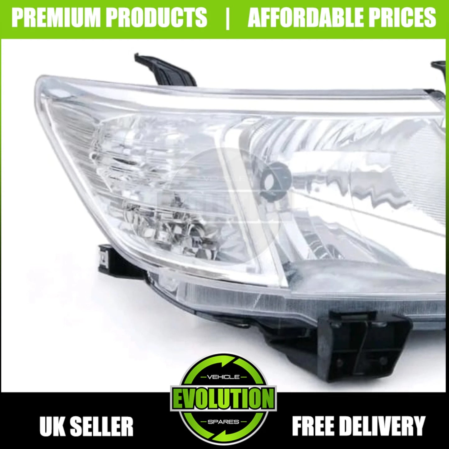 PAIR LEFT RIGHT FRONT HALOGEN HEADLIGHT LAMPS FITS FOR TOYOTA HILUX 2012-2016