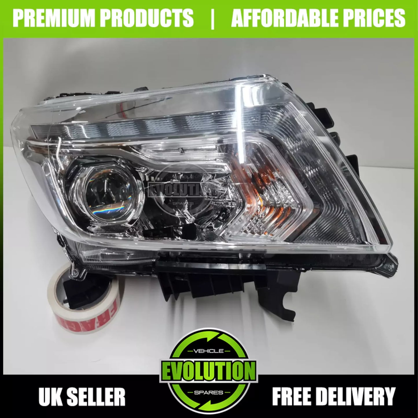 LED HEADLIGHT DRL CHROME OEM STYLE RIGHT DRIVERS FITS NISSAN NAVARA 2016-2022