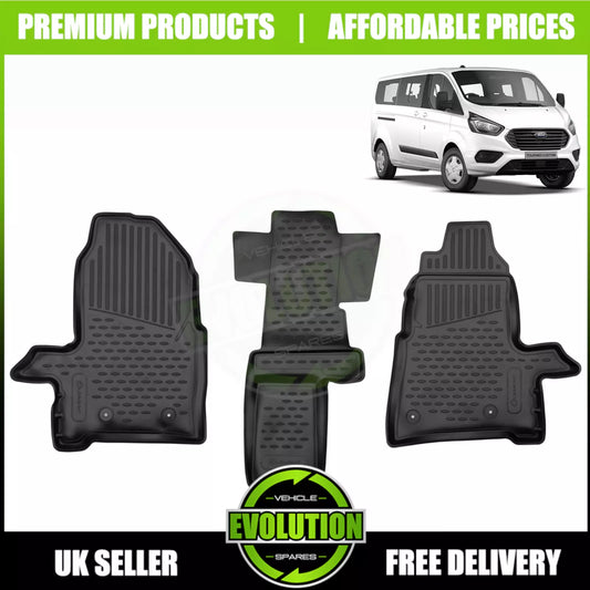 Tailored Rubber Floor Mats fits FORD Transit custom Tourneo 2012 - 2023