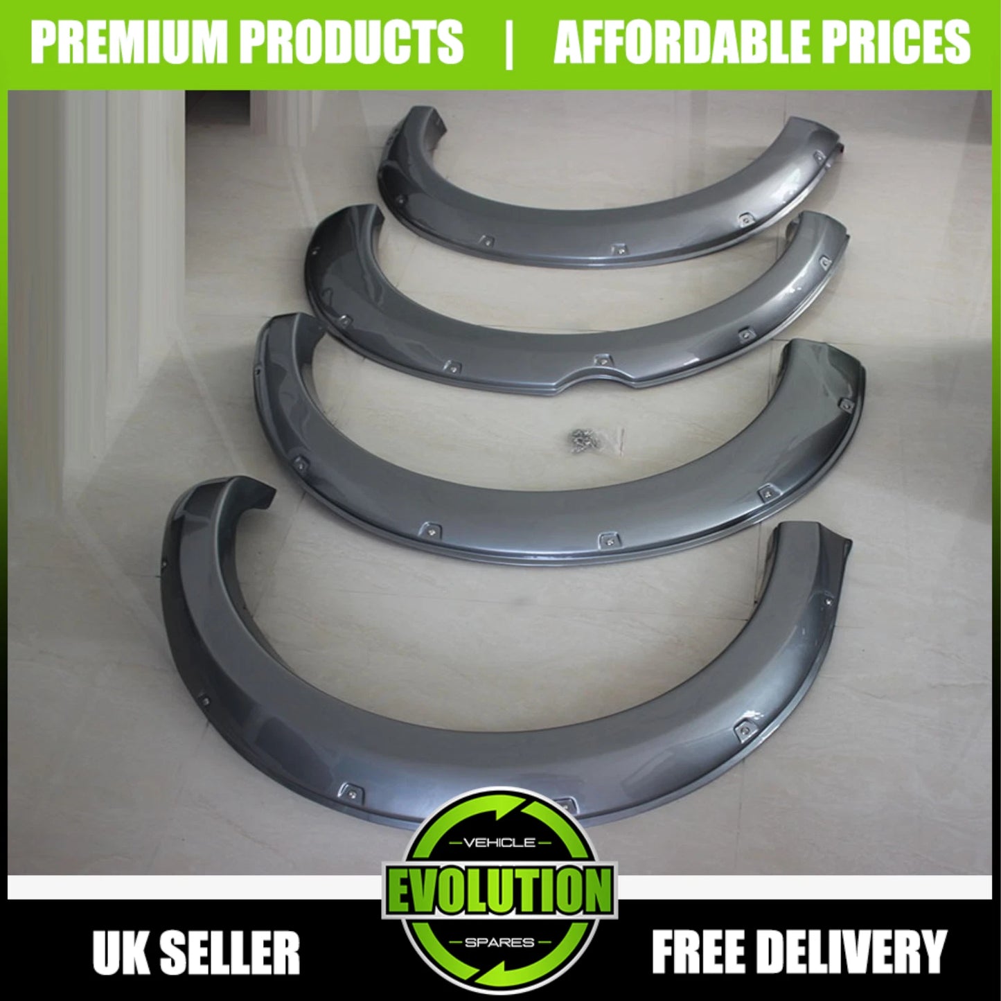 Wide Wheel Arches Fender Flares Gloss Grey For Mitsubishi L200 Series 5 2015-19