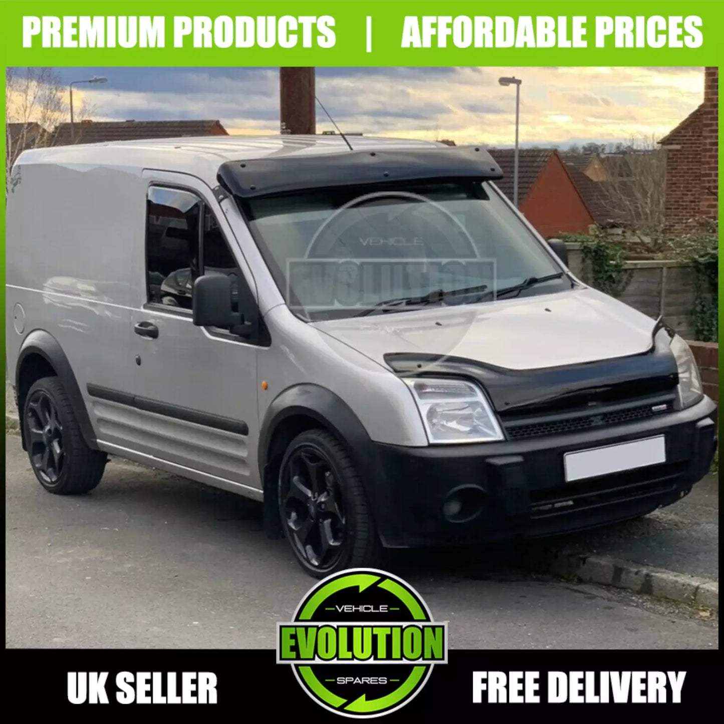 BONNET GUARD BUG DEFLECTOR BRA GLOSS PROTECTOR FITS FORD TRANSIT CONNECT 02-2012