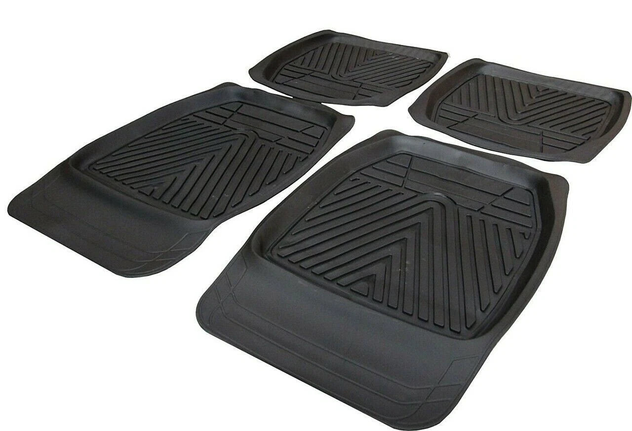 To fit TOYOTA Hilux 2005-2022 Deep Tray Rubber Floor Mats Heavy Duty Mud Mats
