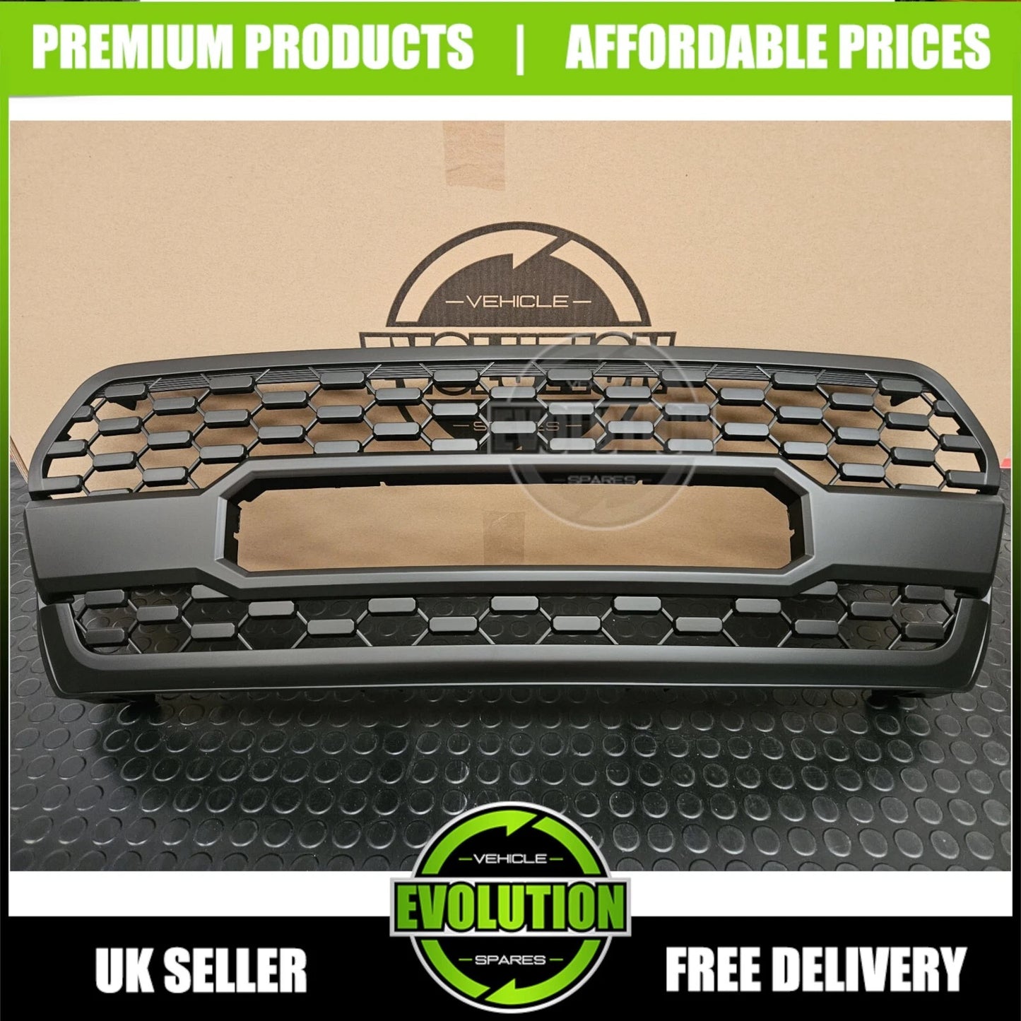 BLACK FRONT GRILLE GRILL TUNDRA SYLE FIT TOYOTA HILUX INVINCIBLE X MK8 2018-2020