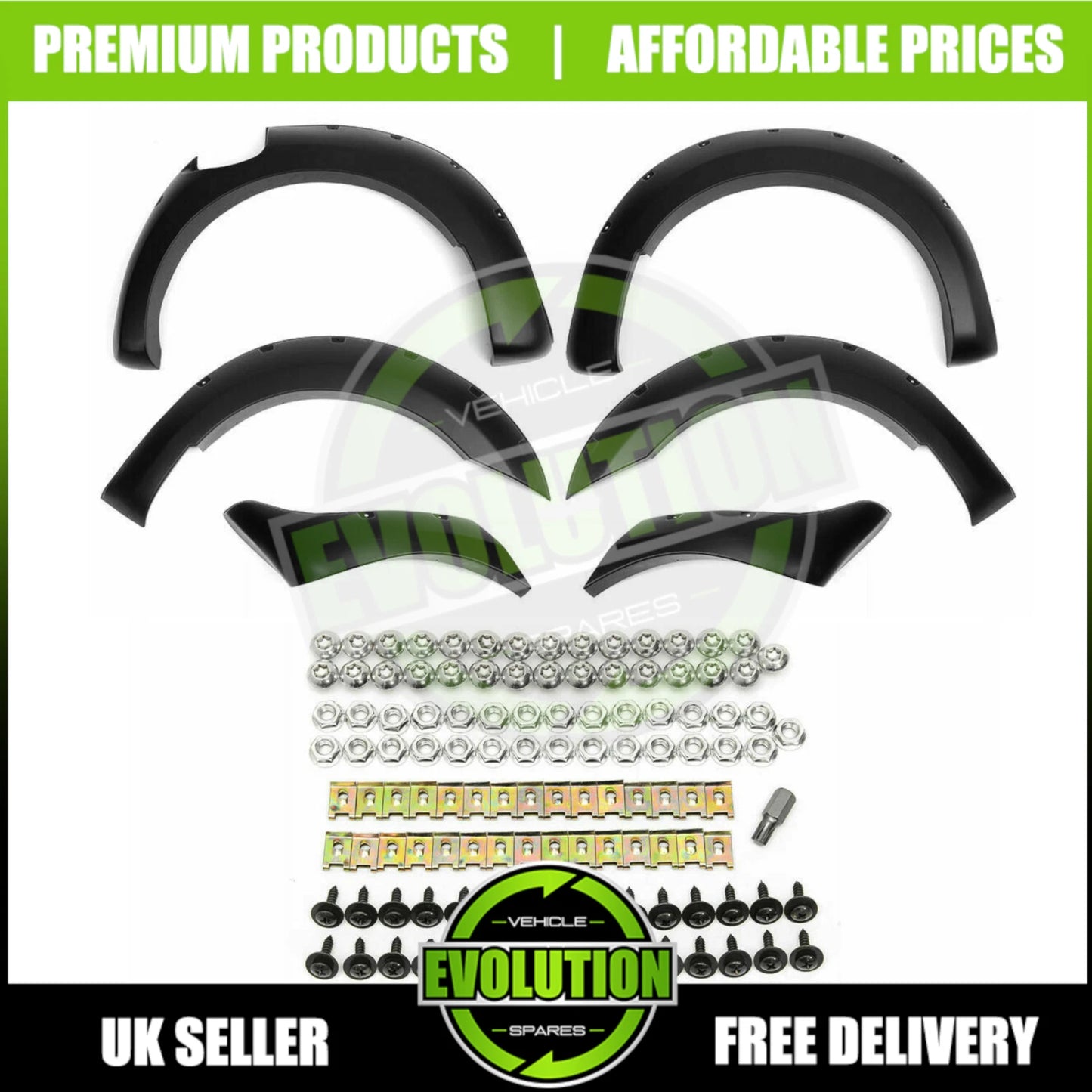 For Toyota Hilux 2016-2020 Wide Body Wheel Arches Fender Flares Riveted Style