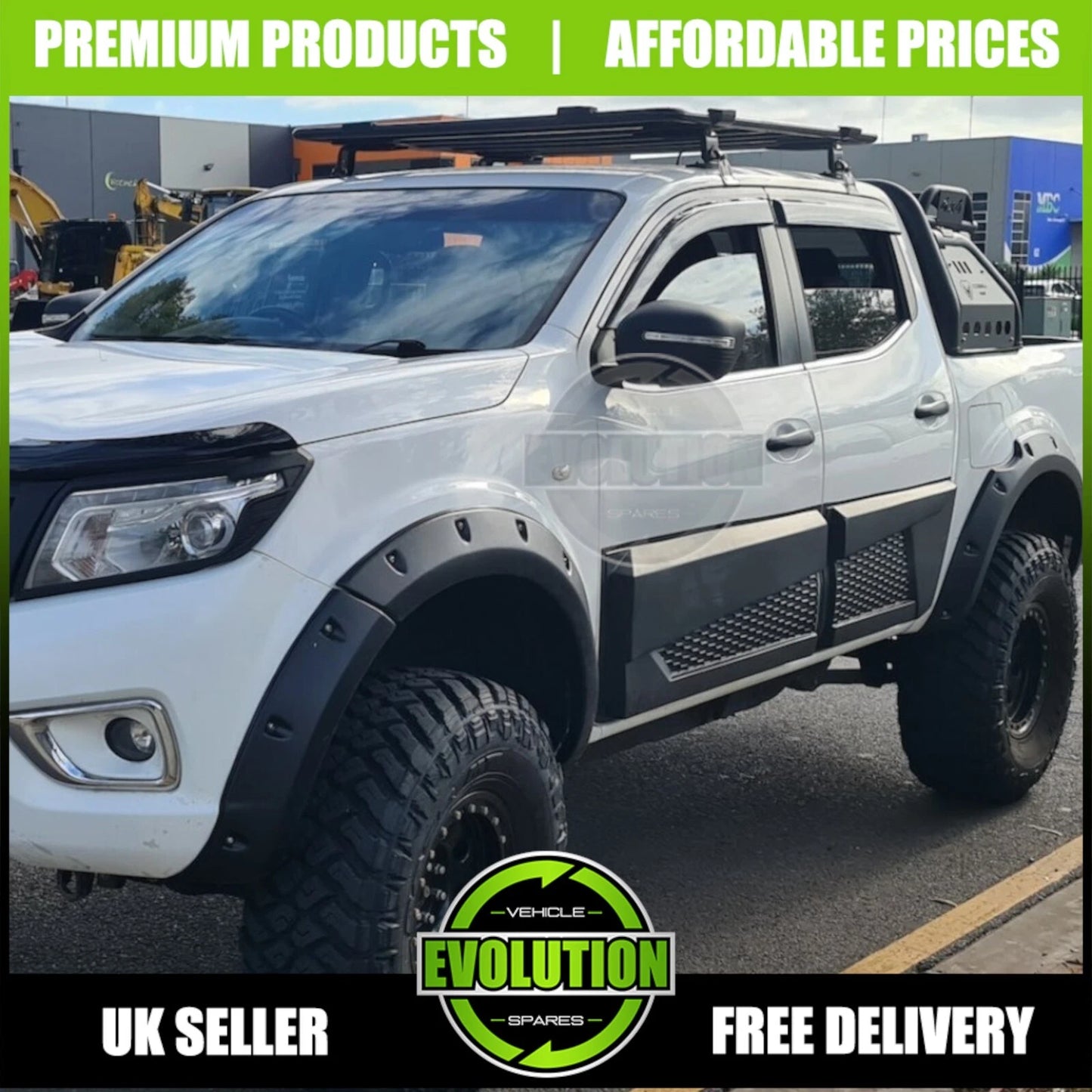 MATT BLACK SIDE DOOR BODY KIT CLADDING TRIM FITS Nissan Navara NP300 2016-2022