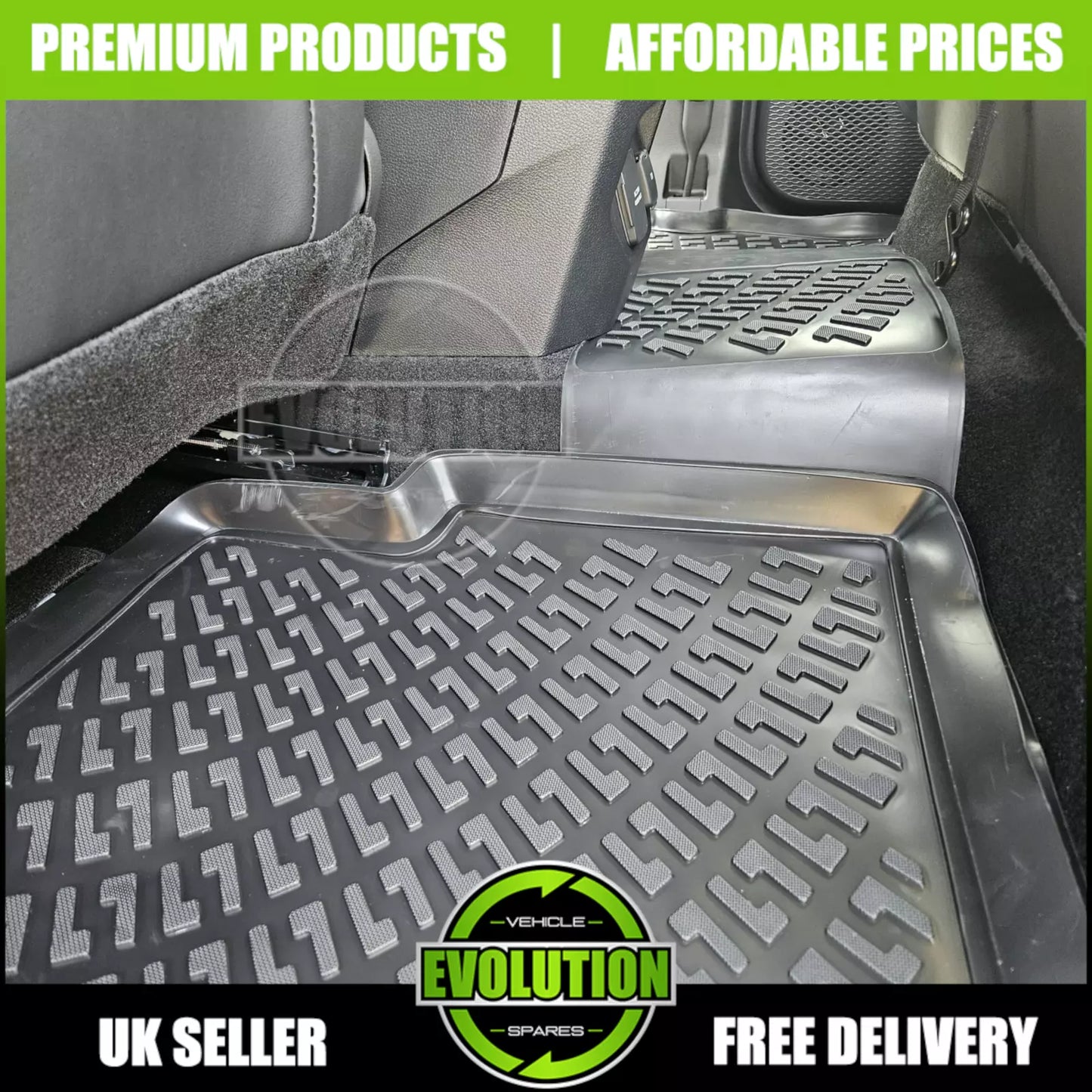 Rubber Floor mats Heavy Duty Tailored Mud Mat FITS VW Amarok 2023-2025