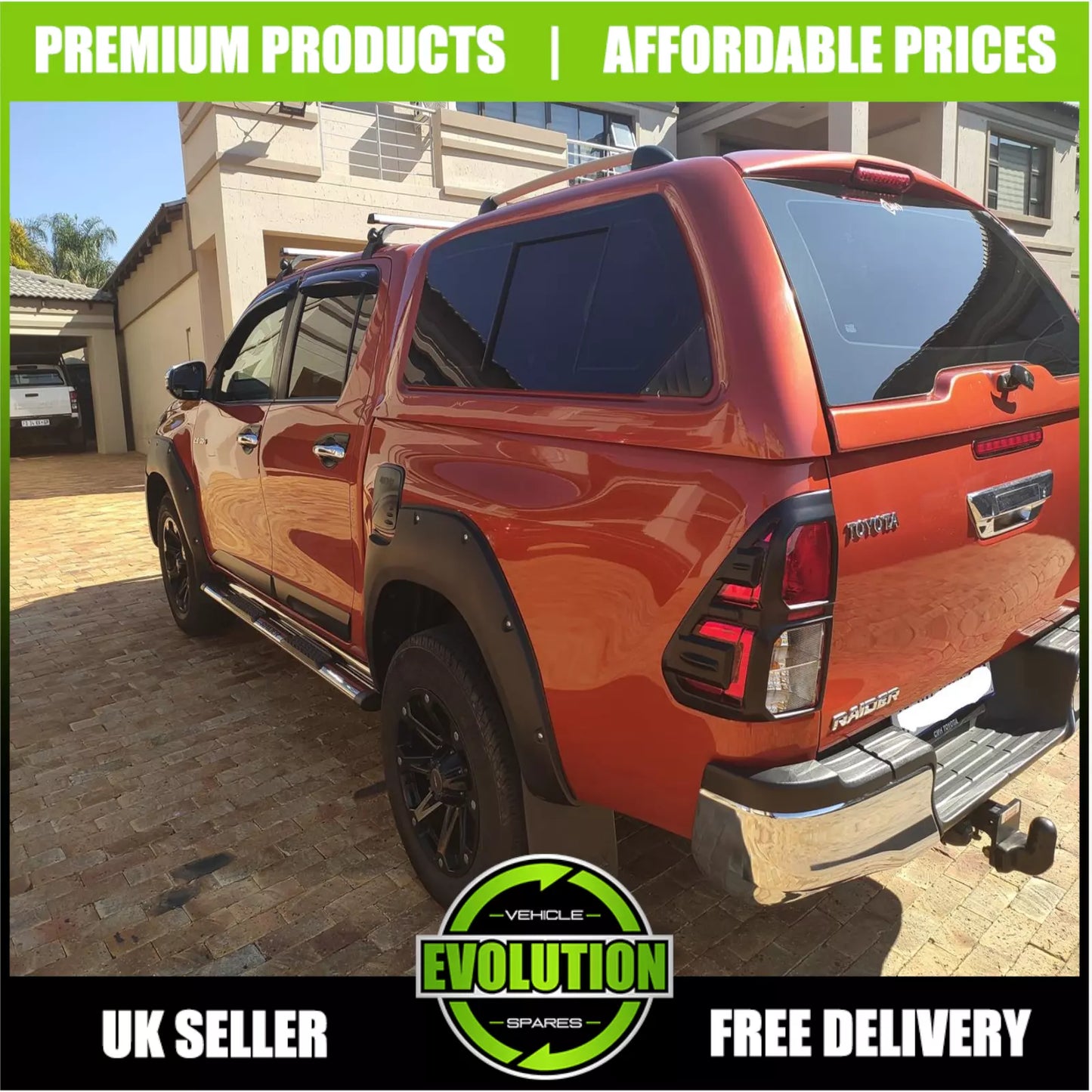 fits TOYOTA HILUX 2019-2024 Wide Wheel Arches Arche Fender Flares - Matte Black