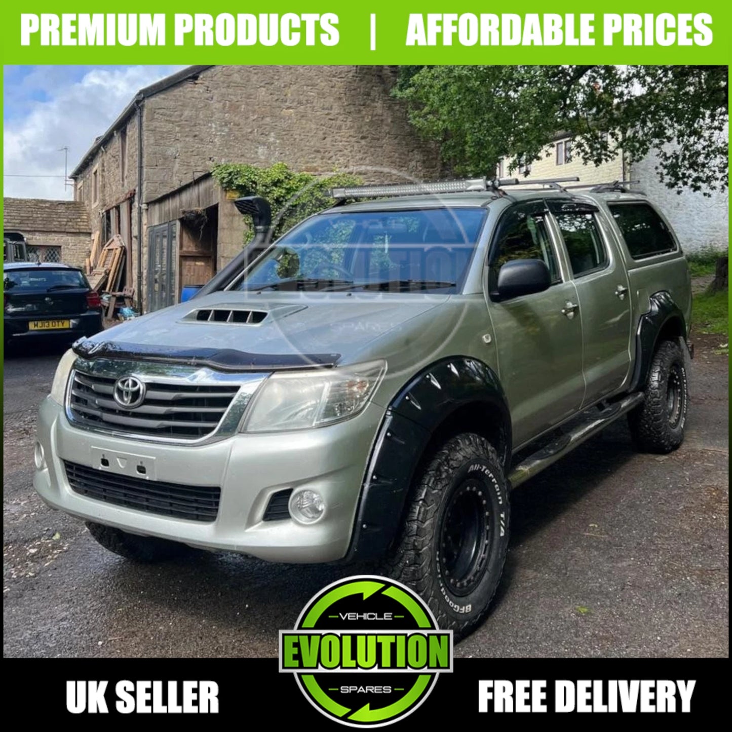 Wide Wheel Arches Monster Look Matte Fits Toyota Hilux 2012-2016 Fenders 6" Wide