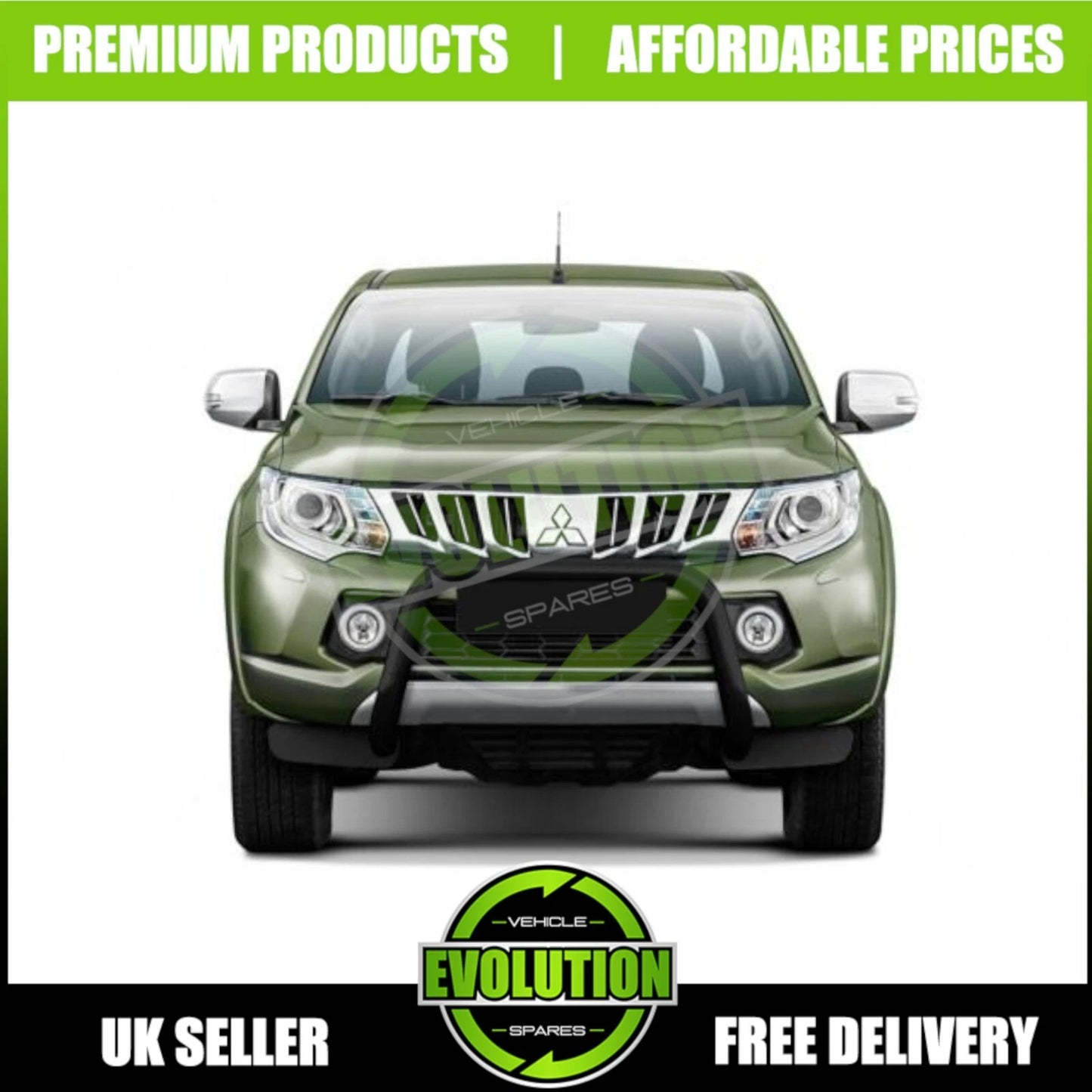 TO FIT MITSUBISHI L200 2015-2018 BLACK AXLE NUDGE A-BAR, BULL BAR GUARD