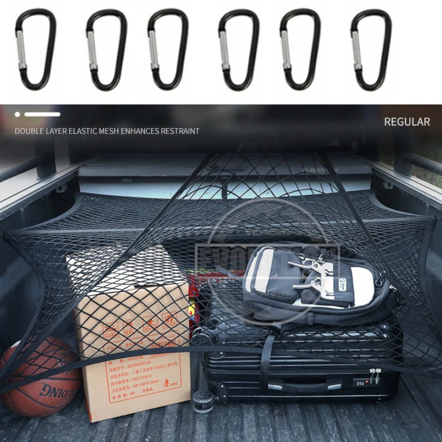Large Cargo Net Nylon Elastic Mesh Luggage Pickup Fits VW Amarok 2010-2025