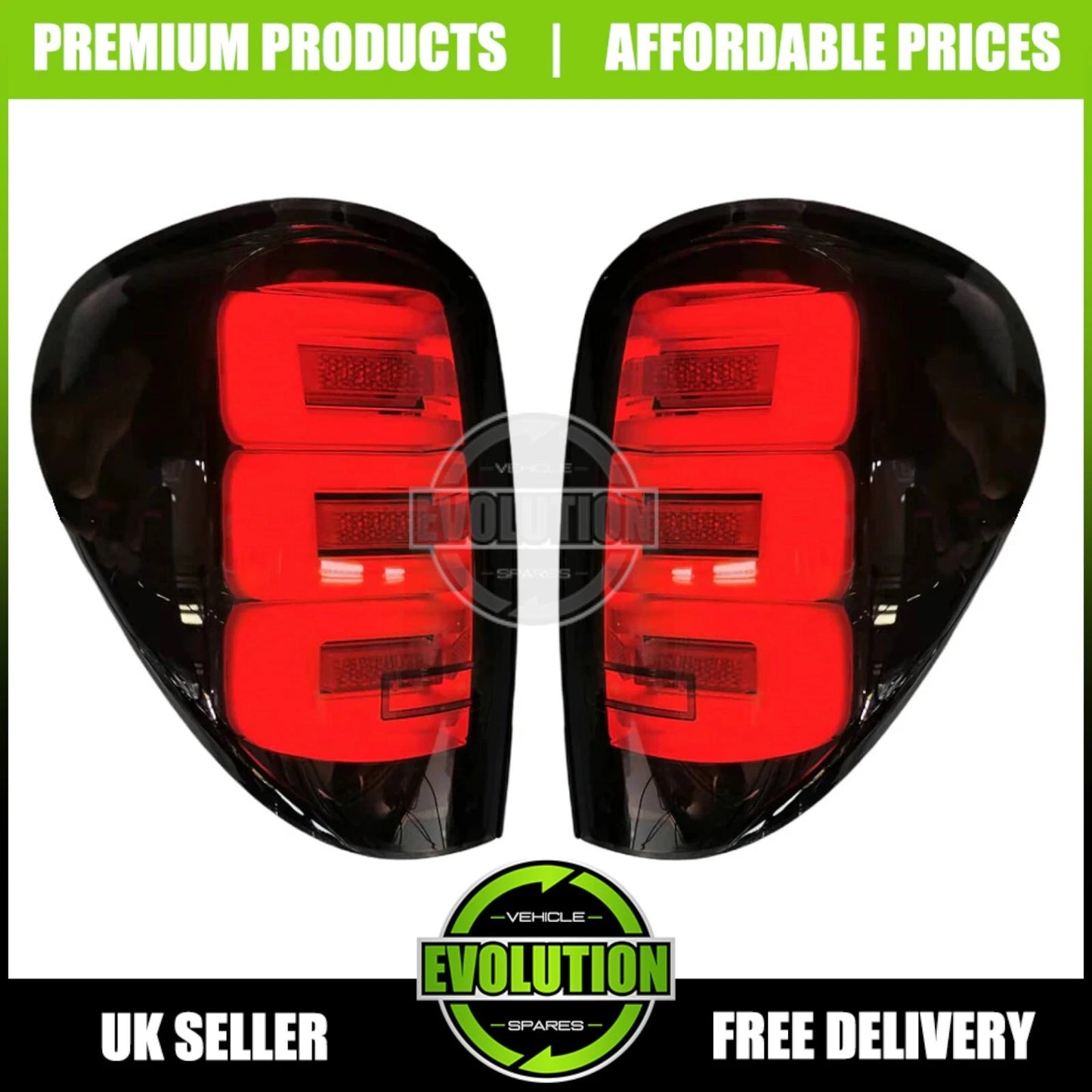 LED Rear back Lights For Mitsubishi L200 2005-14 Smoked black back light