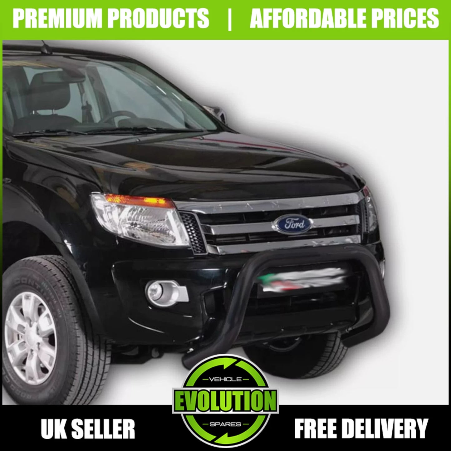 BLACK AXLE NUDGE A-BAR, BULL BAR GUARD TO FIT FORD RANGER 2006-2011