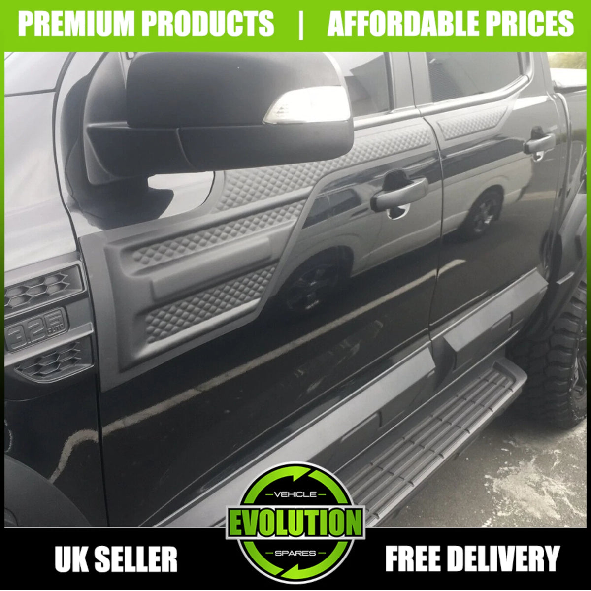 Ford Cladding Ford Ranger - T6 T7 T8 Door Cladding Trim Moulding Kit (4 Piece) 2012 ...