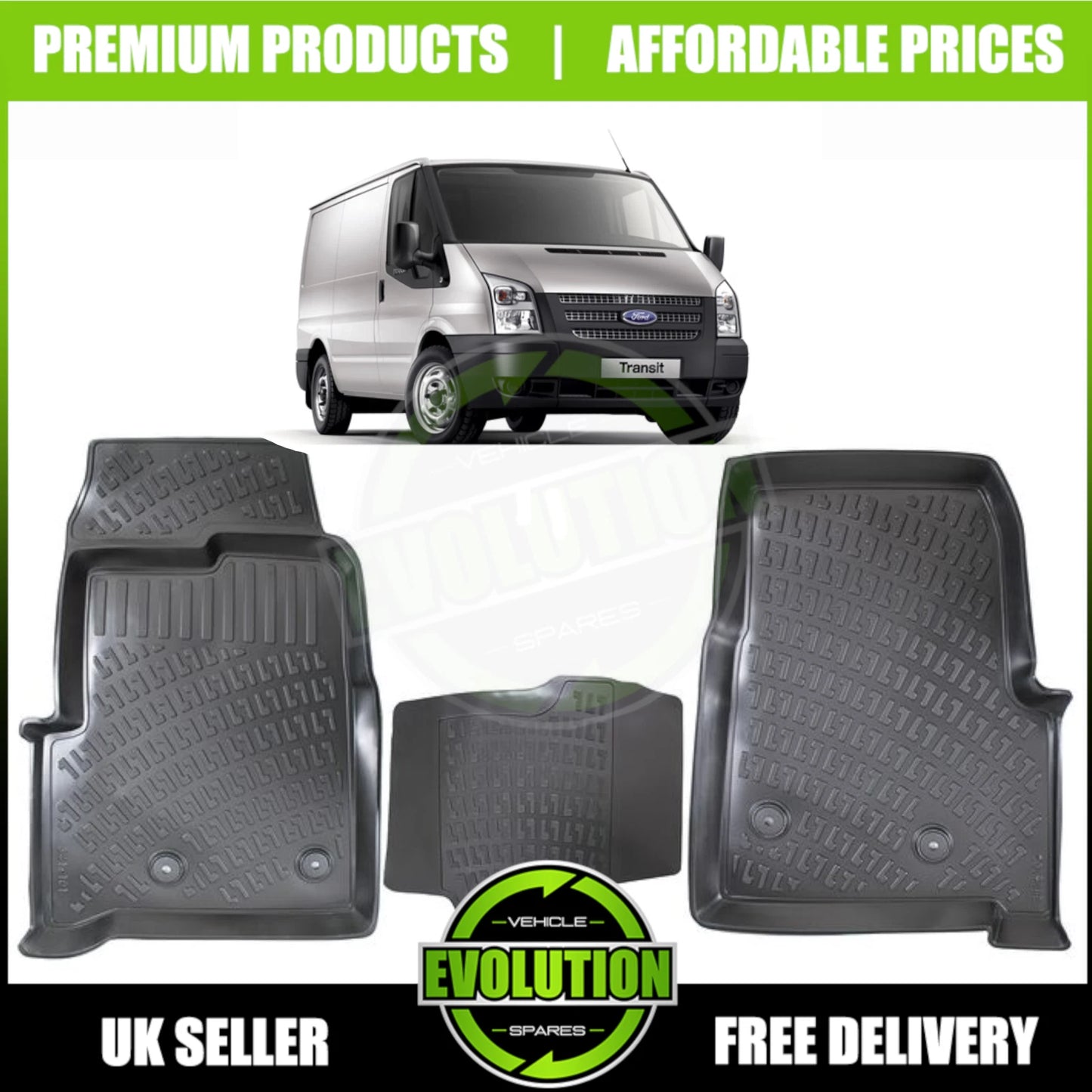 TO FIT LHD Ford Transit 06-13 Rubber floor Mat Tailored Mats interior