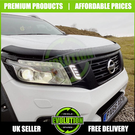 MATTE BLACK Front Headlight Cover Trims surround FITS Nissan NAVARA NP300 2016-2022