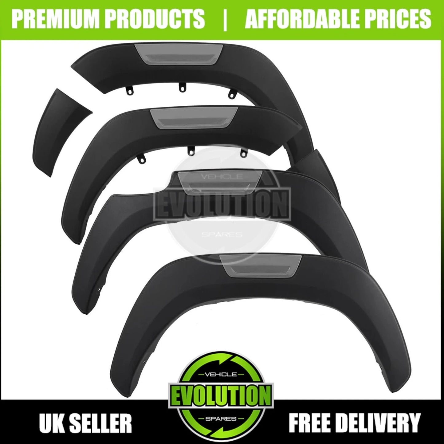 Wheel Arches Wide Oem Look Matte Black Grey Fits Toyota Hilux Revo 2016-2024