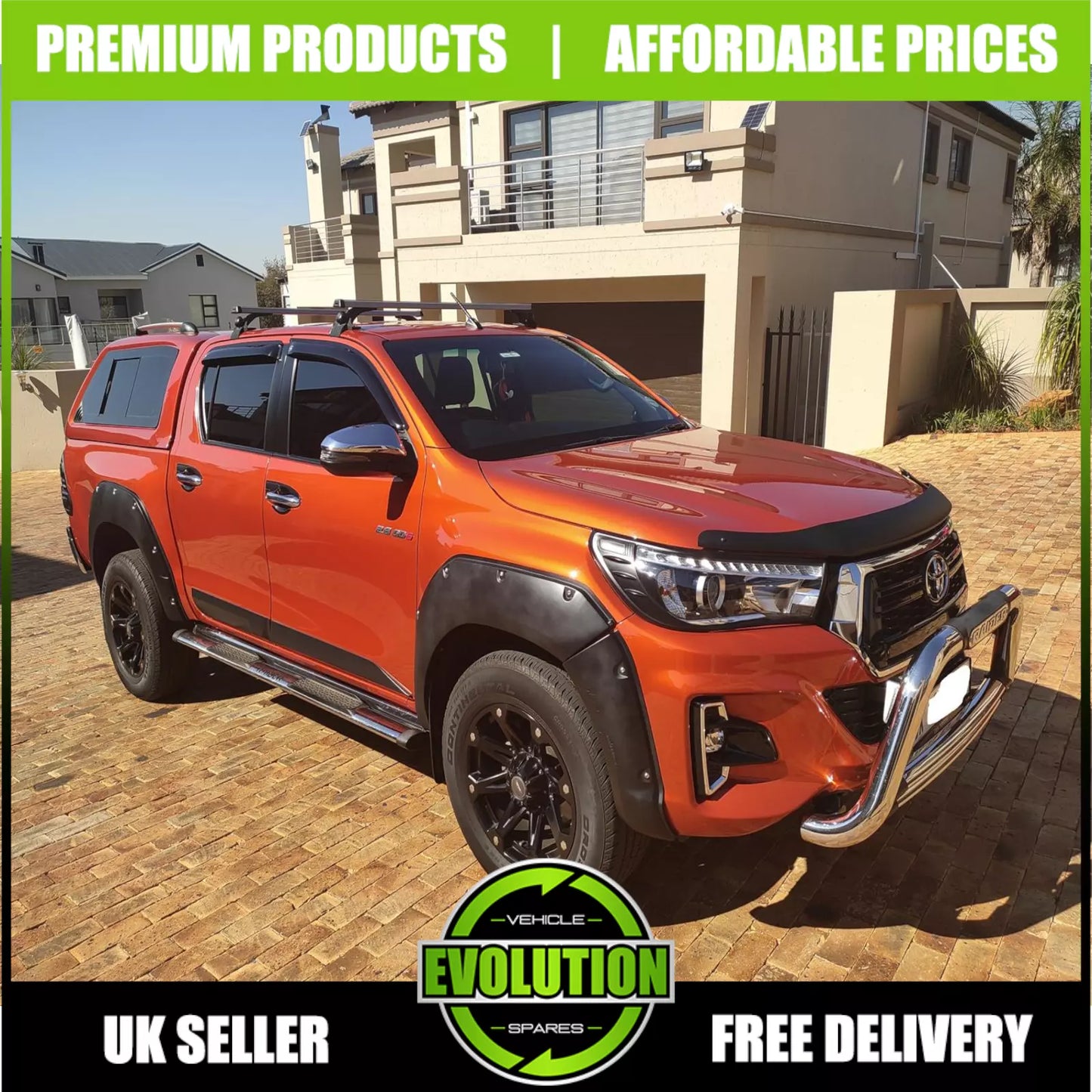 fits TOYOTA HILUX 2019-2024 Wide Wheel Arches Arche Fender Flares - Matte Black