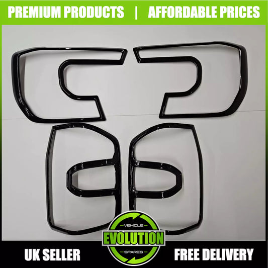 Front Headlight Rear Tail light set Cover Guard Gloss For Ford Ranger 2023 - T9