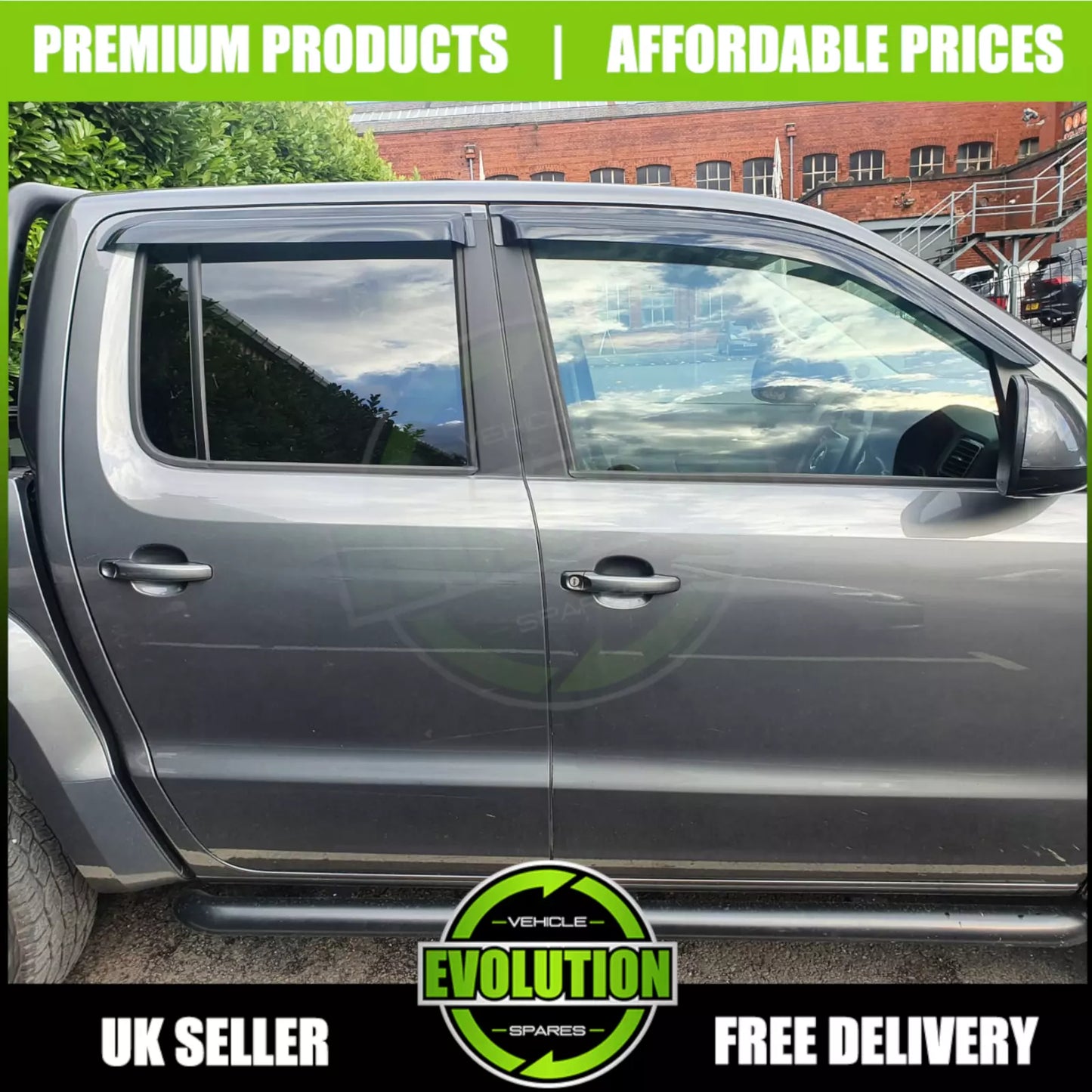 BONNET GUARD BUG DEFLECTOR AND WIND DEFLECTORS TO FIT VW AMAROK 2010-2016
