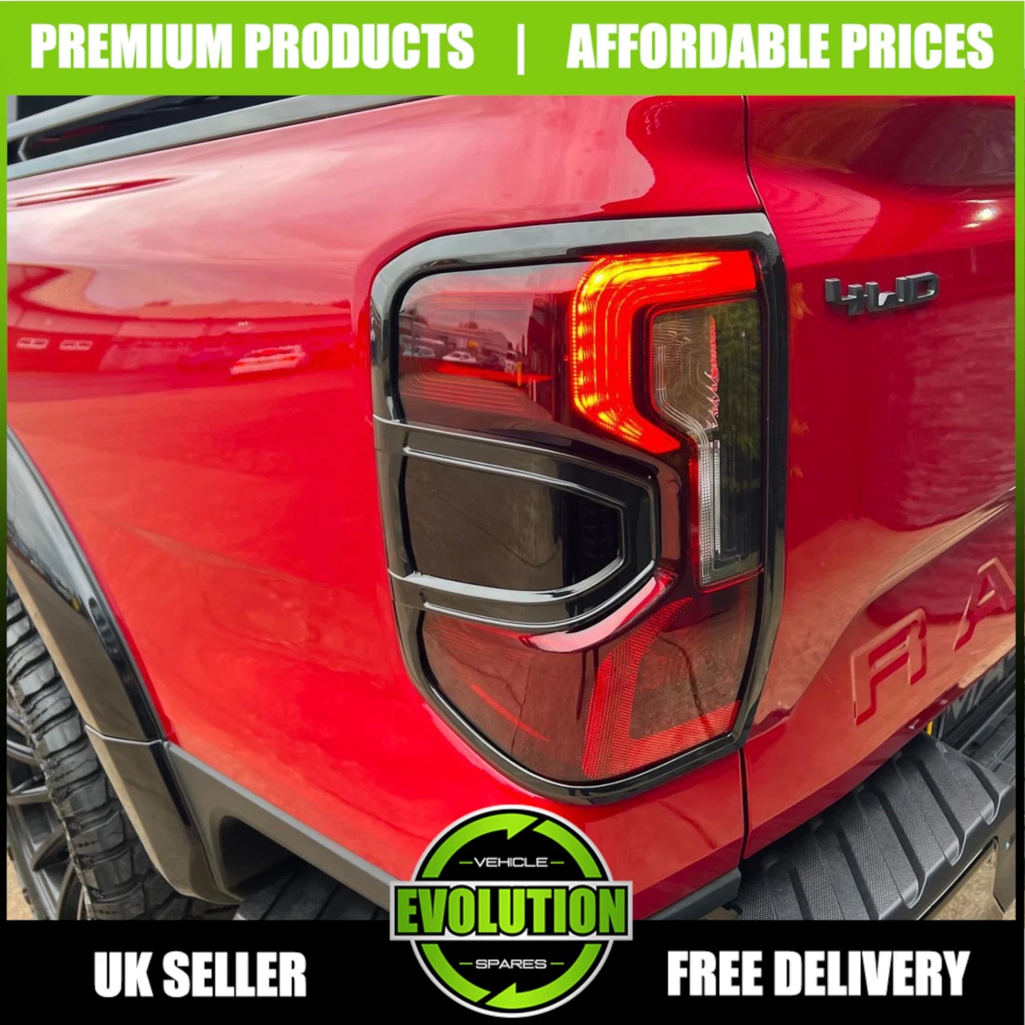 Front Headlight Rear Tail light set Cover Guard Gloss For Ford Ranger 2023 - T9