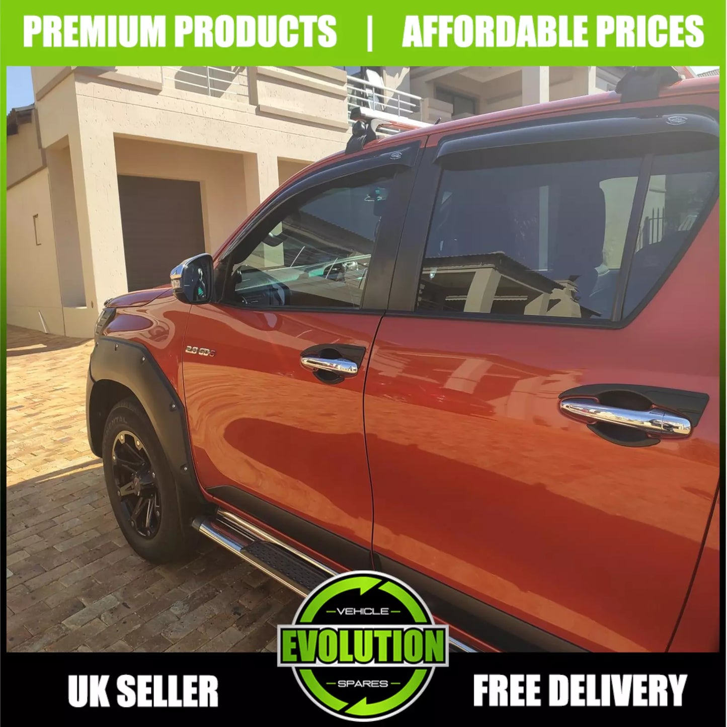 fits TOYOTA HILUX 2019-2024 Wide Wheel Arches Arche Fender Flares - Matte Black