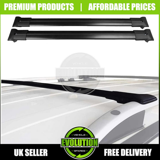 BLACK CROSS BAR SET ROOF BARS RACK FOR FORD TRANSIT CONNECT 2014-24 OEM QUALITY