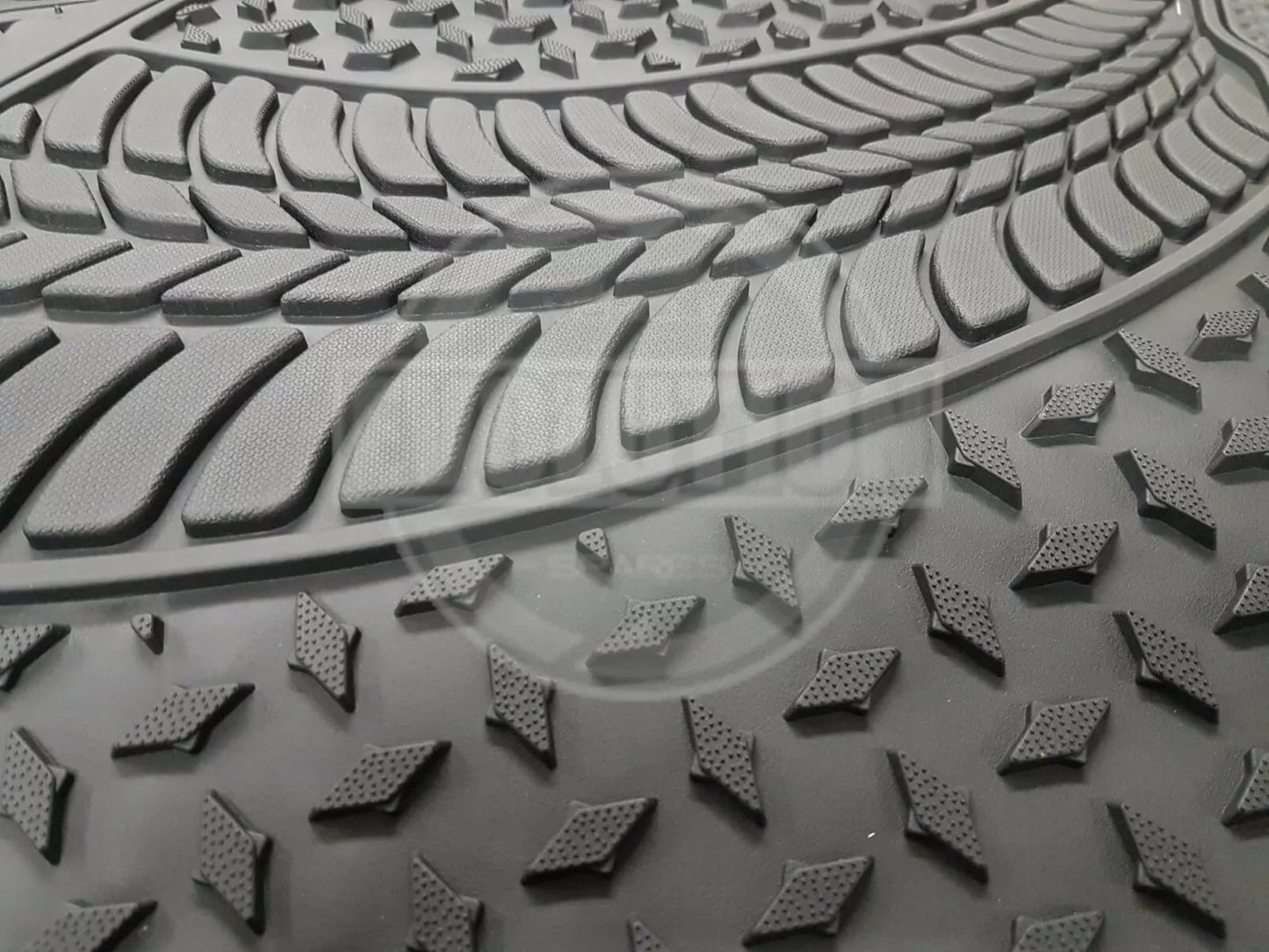 Heavy-Duty Black Rubber Car Mat Set for Ford Ranger | All-Weather Non-Slip 4-Piece