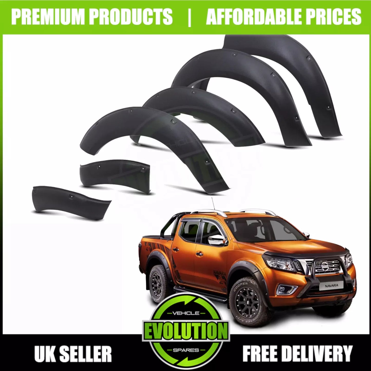 FITS Nissan Navara 2016-2022 Np300 Wide Wheel Arches Fender Matte Black