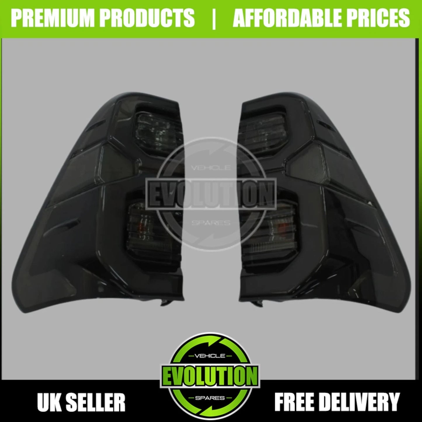 GR STYLE LED TAIL LIGHT SMOKED REAR LIGHTS UPGRADE FOR TOYOTA HILUX 2016-2024