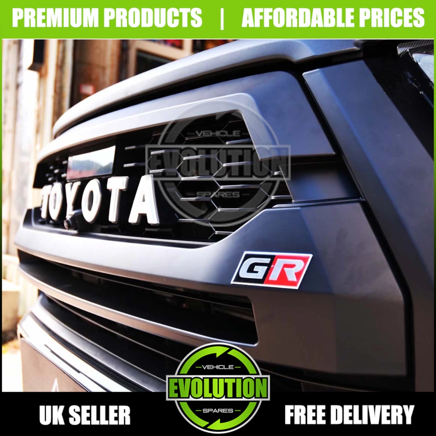FRONT GRILLE GRILL GR SPORT SYLE MATTE FITS TOYOTA HILUX INVINCIBLE 2020-2025