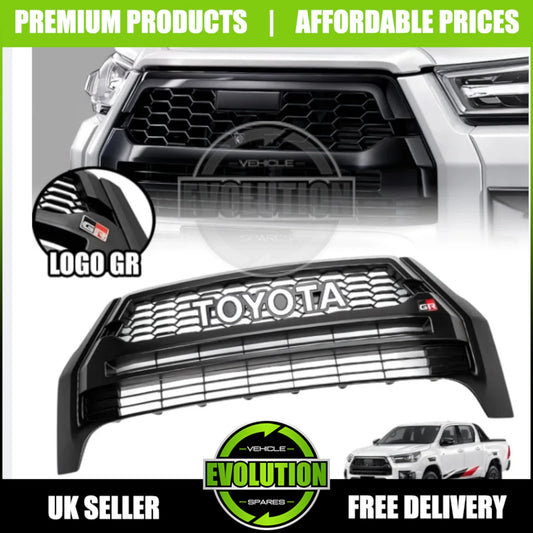FRONT GRILLE GRILL GR SPORT STYLE MATTE FITS TOYOTA HILUX INVINCIBLE 2020-2024