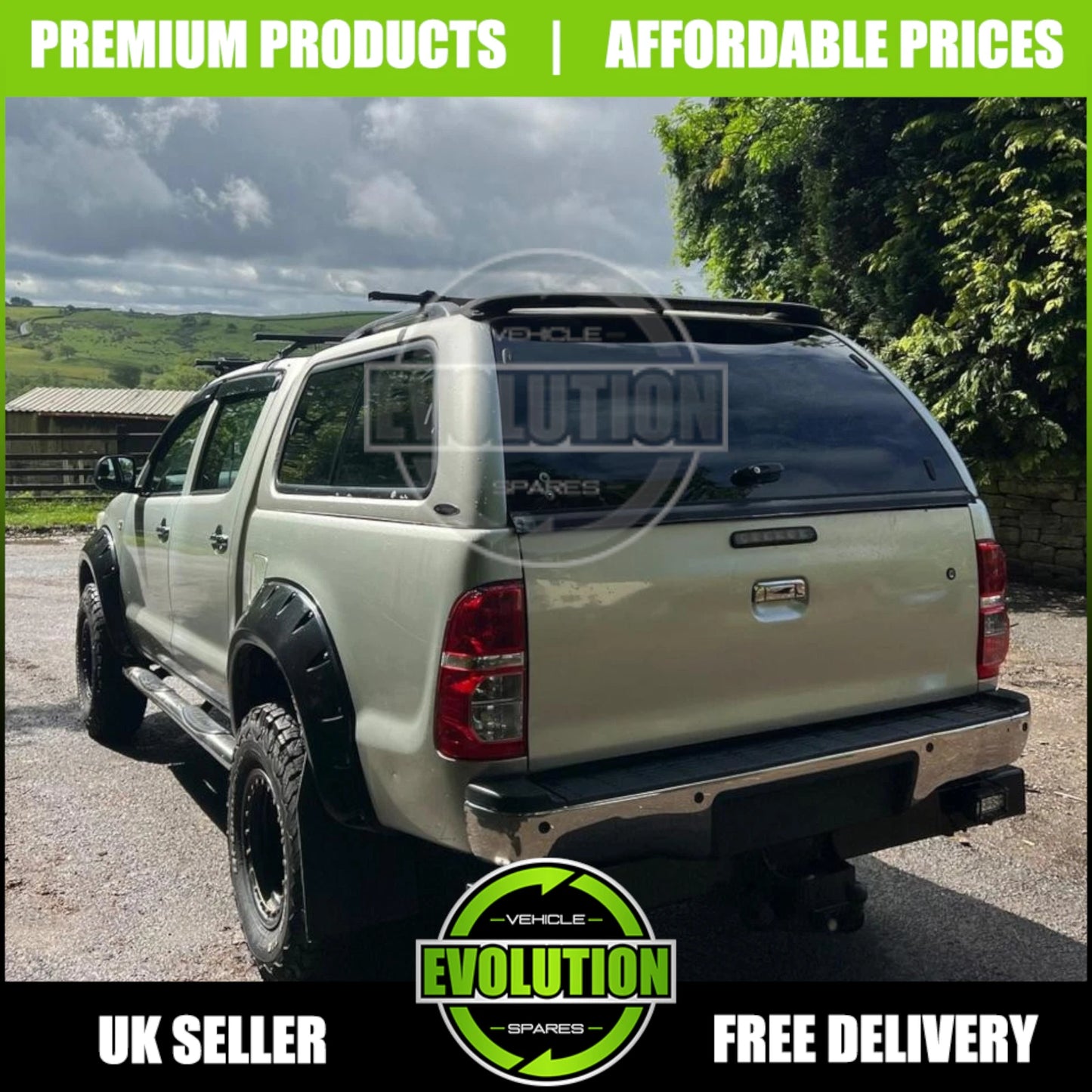 Wide Wheel Arches Monster Look Matte Fits Toyota Hilux 2012-2016 Fenders 6" Wide