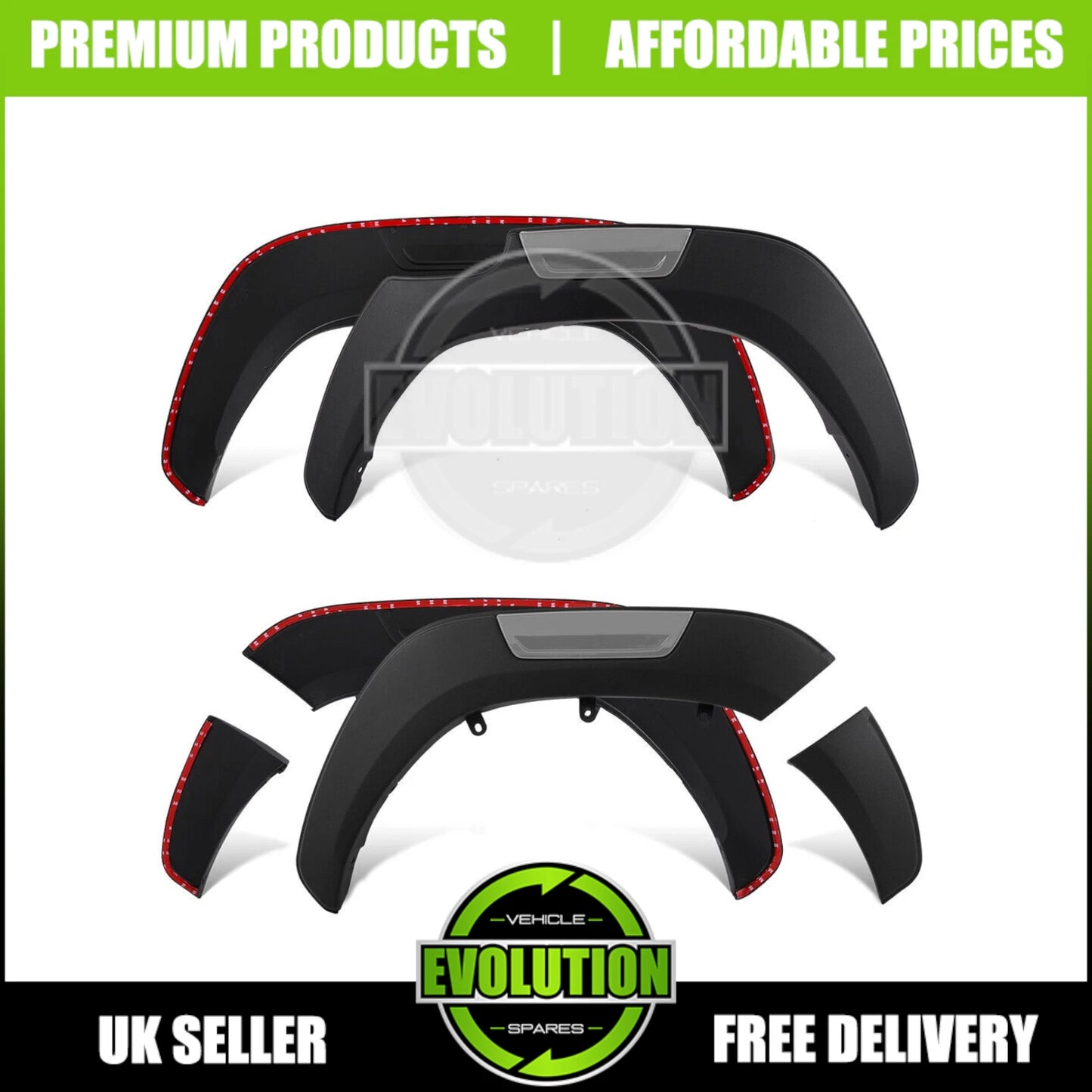 Wheel Arches Wide Oem Look Matte Black Grey Fits Toyota Hilux Revo 2016-2024