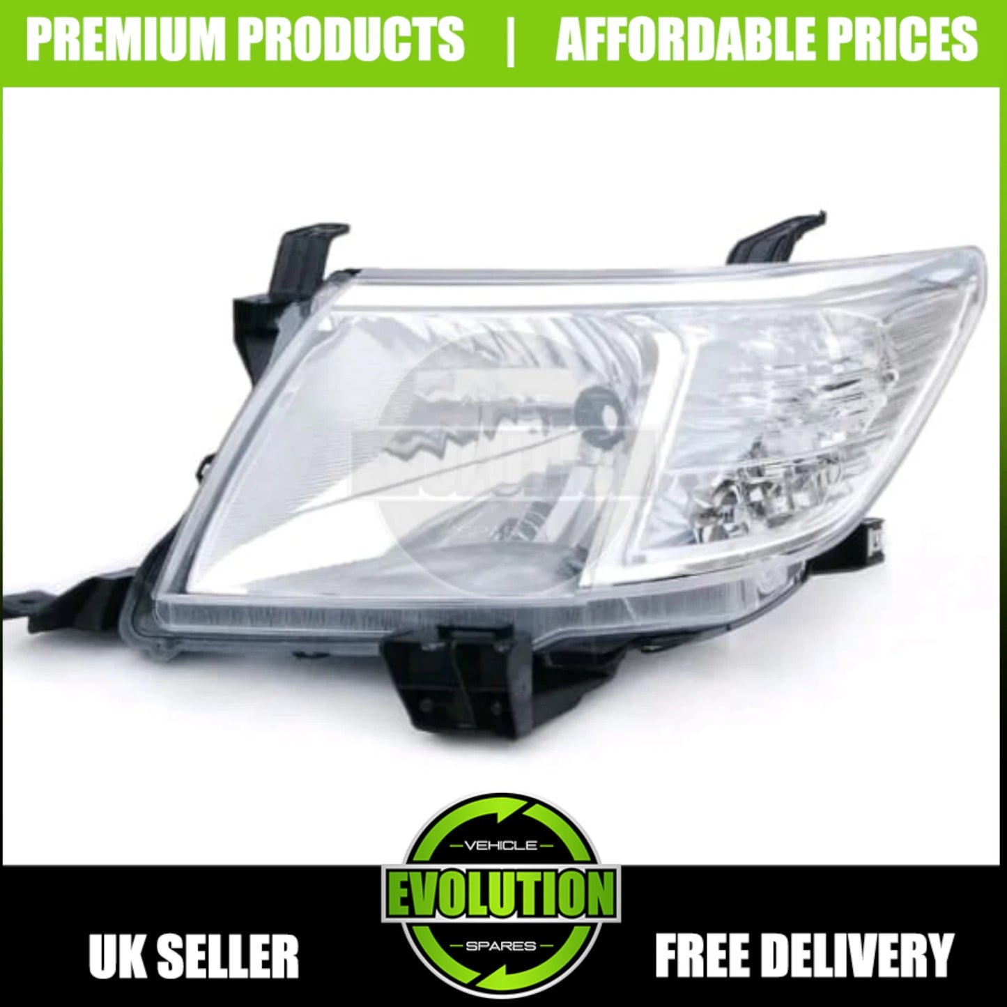 PAIR LEFT RIGHT FRONT HALOGEN HEADLIGHT LAMPS FITS FOR TOYOTA HILUX 2012-2016