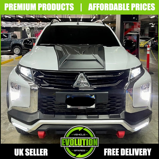 FOR MITSUBISHI L200 SERIES 6 2019-2023 BONNET SCOOP AIR FLOW INTAKE MATTE BLACK