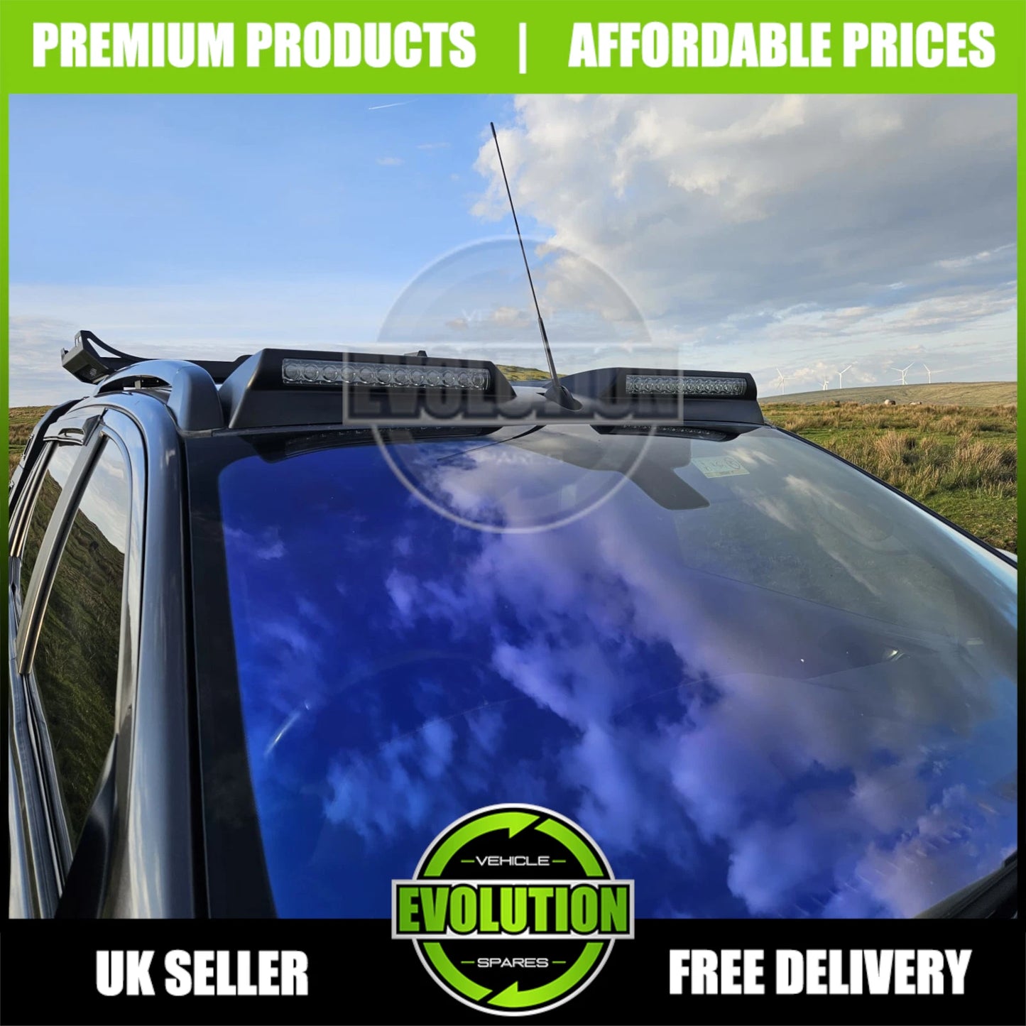Roof Light Pod Bar LED Lamp off road spoiler fits Ford Ranger T6 T7 T8 2013-2022