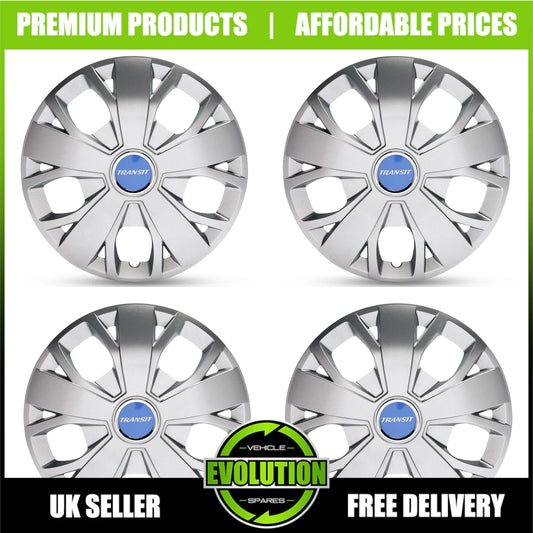 16" WHEEL TRIMS HUB CAPS COVERS RIMS TO FIT FORD TRANSIT CUSTOM 2013-2025