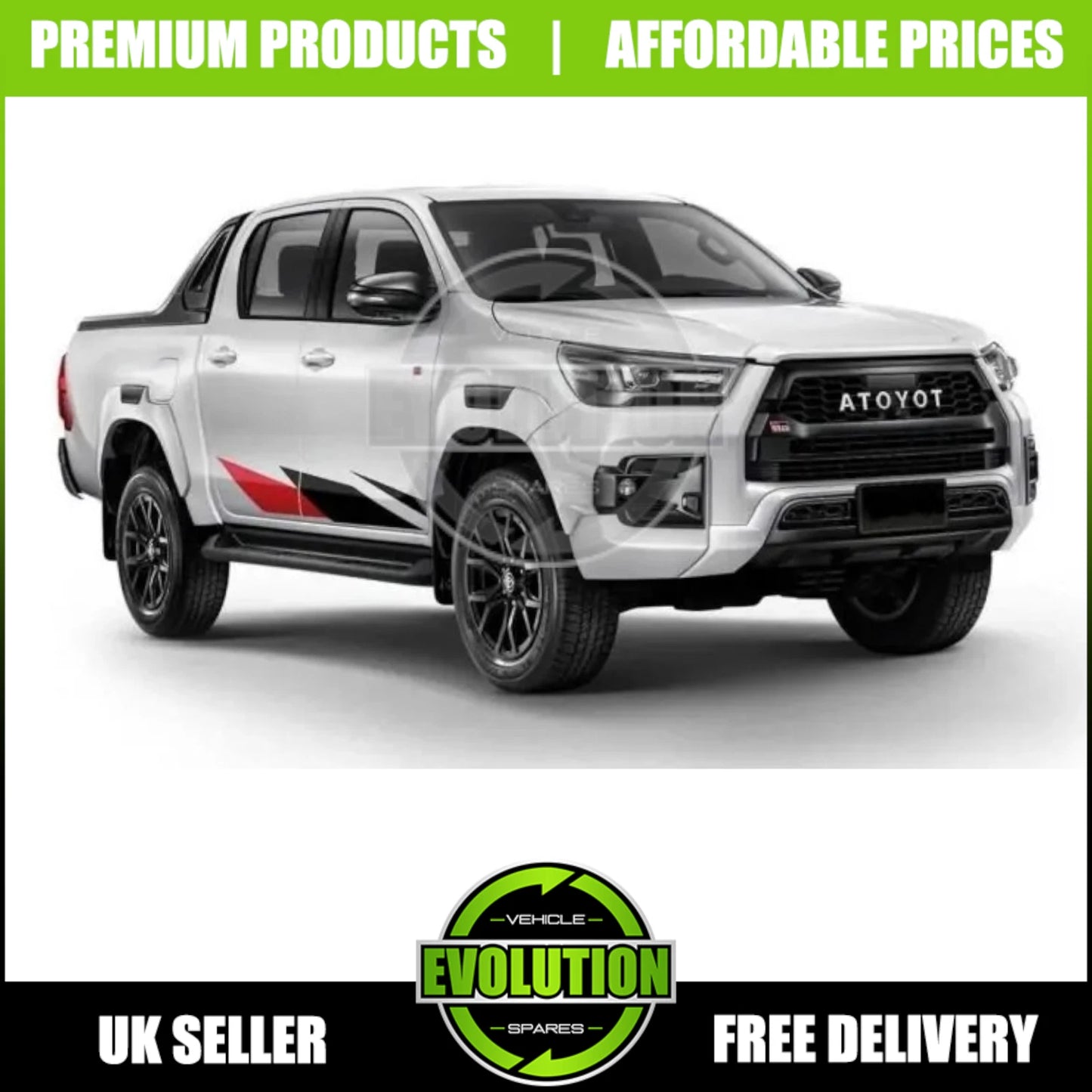 FRONT GRILLE GRILL GR SPORT STYLE MATTE FITS TOYOTA HILUX INVINCIBLE 2020-2024