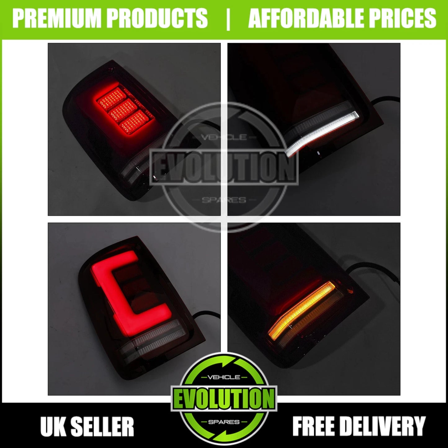 REAR LIGHTS LED BACK TAIL LAMPS DRL UPGRADE FITS VW AMAROK 2010-2016