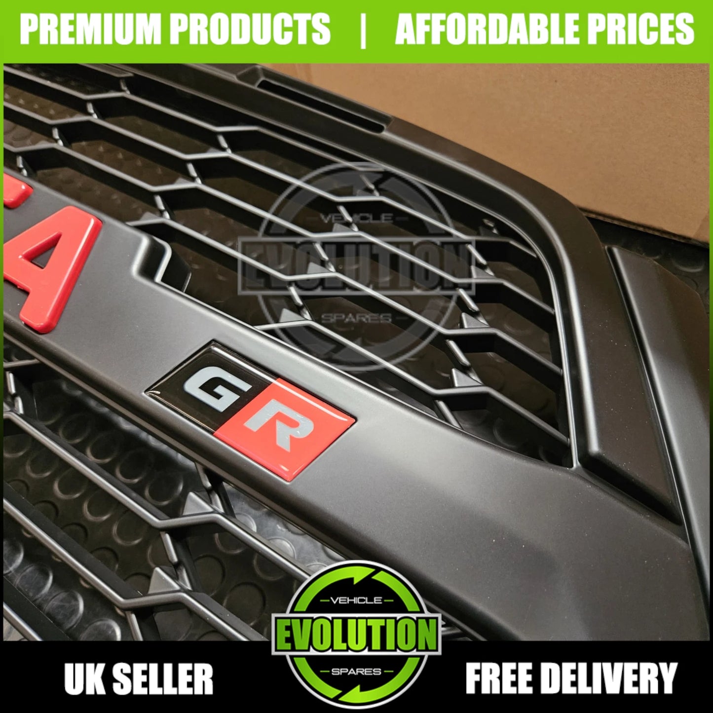 FRONT GRILLE GRILL GR SPORT SYLE LED MATTE FOR TOYOTA HILUX INVINCIBLE 2020-2025