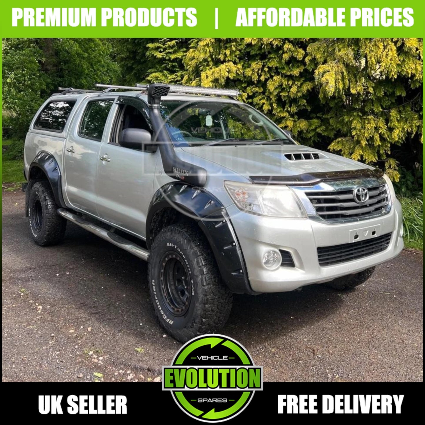 Wide Wheel Arches Monster Look Matte Fits Toyota Hilux 2012-2016 Fenders 6" Wide